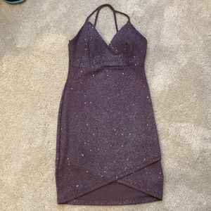 Windsor Purple Glitter BodyCon Dress